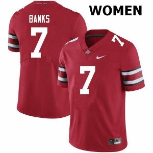 NCAA Ohio State Buckeyes Women's #7 Sevyn Banks Scarlet Nike Football College Jersey JJB3845VW